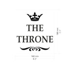 THE THRONE Funny Interesting Toilet Wall Stickers Bathroom Decoration Accessories Home Decor 4WS-0028