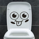 Funny Smile Bathroom Wall Stickers Toilet Home Decoration Waterproof Wall Decals For Toilet Sticker Decorative Poster Home Decor