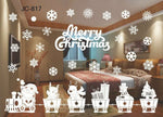 New Year Window Glass PVC Wall Sticker Christmas DIY Snow Town Wall Stickers Home Decal Christmas Decoration for Home Supplies