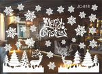 New Year Window Glass PVC Wall Sticker Christmas DIY Snow Town Wall Stickers Home Decal Christmas Decoration for Home Supplies