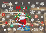 New Year Window Glass PVC Wall Sticker Christmas DIY Snow Town Wall Stickers Home Decal Christmas Decoration for Home Supplies
