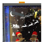New Year Window Glass PVC Wall Sticker Christmas DIY Snow Town Wall Stickers Home Decal Christmas Decoration for Home Supplies