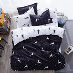 Solstice Cartoon Pink Flamingo Bedding Sets 3/4pcs Geometric Pattern Bed Linings Duvet Cover Bed Sheet Pillowcases Cover Set