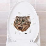 Cats 3D Wall Sticker Toilet Stickers Hole View Vivid Dogs Bathroom Home Decoration Animal Vinyl Decals Art Sticker Wall Poster