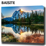 BAISITE DIY Framed Oil Painting By Numbers Flowers Pictures Canvas Painting For Living Room Wall Art Home Decor E927