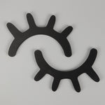 1 Pair Nordic Style Cute Wooden 3D Eyelash Wall Sticker Decor Children Kids Baby Room Background Wall Sticker Home Decoration