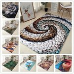 80*120cm Creative Europe Type 3D Printing Carpet  Hallway Doormat Anti - Slip Bathroom Carpet Absorb Water Kitchen Mat/Rug