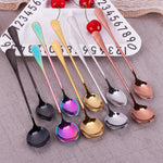 Stainless Steel Spoon With Long Handle Ice Spoon Coffee Spoon Tea Home Kitchen Tableware Spoons Size 19.5 CM #260599