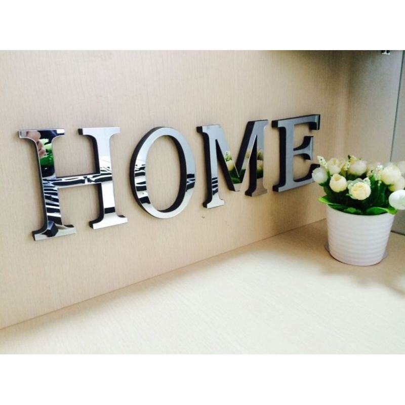 Wedding Love Letters English 3D Mirror Wall Stickers Alphabet Home Decor Logo Fr Wall Home Decoration Acrylic Letter A50