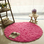 Fluffy Round Rug Carpets for Living Room Decor Faux Fur Carpet Kids Room Long Plush Rugs for Bedroom Shaggy Area Rug Modern Mat