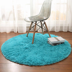 Fluffy Round Rug Carpets for Living Room Decor Faux Fur Carpet Kids Room Long Plush Rugs for Bedroom Shaggy Area Rug Modern Mat