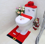 New Brand 3Pcs/Set Bathroom Christmas Toilet Seat Cover Christmas Decorations For Home Santa Snowman Eco-Friendly Warehouse