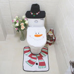 New Brand 3Pcs/Set Bathroom Christmas Toilet Seat Cover Christmas Decorations For Home Santa Snowman Eco-Friendly Warehouse