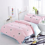 Solstice Cotton Pastoral Flower Cartoon Style Fashion Bedding Bed Linen Bed Sheet Duvet Cover Pillowcase 4pcs Bedding Sets/Queen