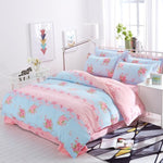 Solstice Cotton Pastoral Flower Cartoon Style Fashion Bedding Bed Linen Bed Sheet Duvet Cover Pillowcase 4pcs Bedding Sets/Queen
