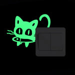 Cartoon Luminous Switch Sticker Glow in the Dark Wall Stickers Home Decor Kids Room Decoration Sticker Decal Cat Fairy Moon Star