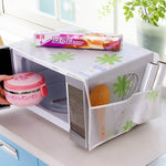 DusSimple Microwave Oven Cover Kitchen Oil Dust Waterproof Double Pockets Kitchen Accessories Supplies Home Decoration