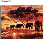 Framed Wall Pictures DIY Oil Painting By Numbers Wall Art Acrylic Oil Canvas Paintings Home Decor For Living Room