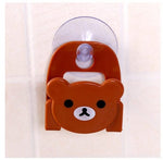 1PCS Creative Carton Dish Cloth Kitchen Accessories Sponge Holder with Suction Cup Home Decor Dinning Storage Kitchen Supplies.Q