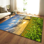 Nordic Carpets Soft Flannel 3D Printed Area Rugs Parlor Galaxy Space Mat Rugs Anti-slip Large Rug Carpet for Living Room Decor