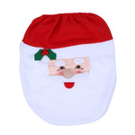 Christmas Toilet Seat Cover Lid Snowman Santa Claus Christmas Decoration For Home Single Toilet Cover Bathroom Products