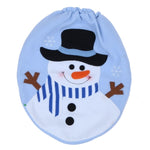 Christmas Toilet Seat Cover Lid Snowman Santa Claus Christmas Decoration For Home Single Toilet Cover Bathroom Products