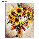 DRAWJOY Framed Pictures DIY Painting By Numbers Wall Art Acrylic Paintings Handpainted Home Decor For Living Room