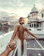 DRAWJOY Framed Pictures DIY Painting By Numbers Wall Art Acrylic Paintings Handpainted Home Decor For Living Room