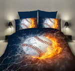 Bedding Sets 2/3pcs 3D Duvet Cover Bed Sheet Pillow Cases Size EU/CN/US Queen King  Flame Baseball Drop Shipping Basketball