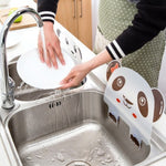 1PCS Creative Carton Dish Cloth Kitchen Accessories Sponge Holder with Suction Cup Home Decor Dinning Storage Kitchen Supplies.Q