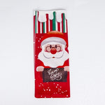 2019 Christmas Decor For Home Xmas Wine Bottle Bag Cover Santa Claus Deer Bottle Clothes Kitchen Decoration New Year Navided