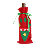 2019 Christmas Decor For Home Xmas Wine Bottle Bag Cover Santa Claus Deer Bottle Clothes Kitchen Decoration New Year Navided