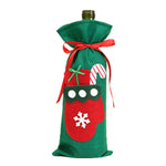 2019 Christmas Decor For Home Xmas Wine Bottle Bag Cover Santa Claus Deer Bottle Clothes Kitchen Decoration New Year Navided