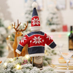 2019 Christmas Decor For Home Xmas Wine Bottle Bag Cover Santa Claus Deer Bottle Clothes Kitchen Decoration New Year Navided