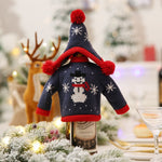 2019 Christmas Decor For Home Xmas Wine Bottle Bag Cover Santa Claus Deer Bottle Clothes Kitchen Decoration New Year Navided