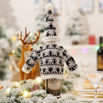 2019 Christmas Decor For Home Xmas Wine Bottle Bag Cover Santa Claus Deer Bottle Clothes Kitchen Decoration New Year Navided