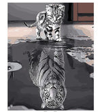 BAISITE DIY Framed Oil Painting By Numbers Flowers Pictures Canvas Painting For Living Room Wall Art Home Decor E927