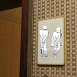 3D Mirror Sticker Funny WC Toilet Door Entrance Sign Men Women Bathroom DIY Wall Sticker Decals Bar Home Decor