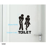 3D Mirror Sticker Funny WC Toilet Door Entrance Sign Men Women Bathroom DIY Wall Sticker Decals Bar Home Decor
