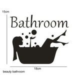 3D Mirror Sticker Funny WC Toilet Door Entrance Sign Men Women Bathroom DIY Wall Sticker Decals Bar Home Decor