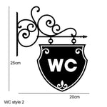 3D Mirror Sticker Funny WC Toilet Door Entrance Sign Men Women Bathroom DIY Wall Sticker Decals Bar Home Decor