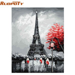 RUOPOTY Frame Tiger Animals DIY Painting By Numbers Wall Art Picture Acrylic Canvas Painting For Home Decoration Drop Shipping