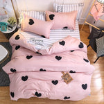 Solstice Cartoon Christmas Tree Elk Bedclothes Simple Fashion Geometric Stripes Bed Sheet Duvet Cover Sets 3/4pcs Bedding Set