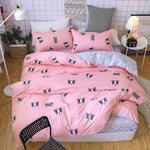 Solstice Cartoon Christmas Tree Elk Bedclothes Simple Fashion Geometric Stripes Bed Sheet Duvet Cover Sets 3/4pcs Bedding Set