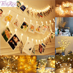 FENGRISE 10pc Photo Clip Led Lights Wedding Decoration Christmas Party Decorations Celebrations Wedding Events Party Home Decor