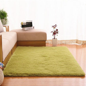 Plush Fabric Anti-slip Mat Thick Floor Carpets for Living Room Plain Color Bathroom Water Absorption Floor Rug Mat Cuatom Size