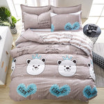 Solstice Cotton Pastoral Flower Cartoon Style Fashion Bedding Bed Linen Bed Sheet Duvet Cover Pillowcase 4pcs Bedding Sets/Queen