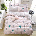 Solstice Cotton Pastoral Flower Cartoon Style Fashion Bedding Bed Linen Bed Sheet Duvet Cover Pillowcase 4pcs Bedding Sets/Queen