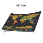 1pcs Deluxe Erase Black World Map Scratch off World Map Personalized Travel Scratch for Map Room Home Decoration Wall Stickers