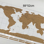 1pcs Deluxe Erase Black World Map Scratch off World Map Personalized Travel Scratch for Map Room Home Decoration Wall Stickers